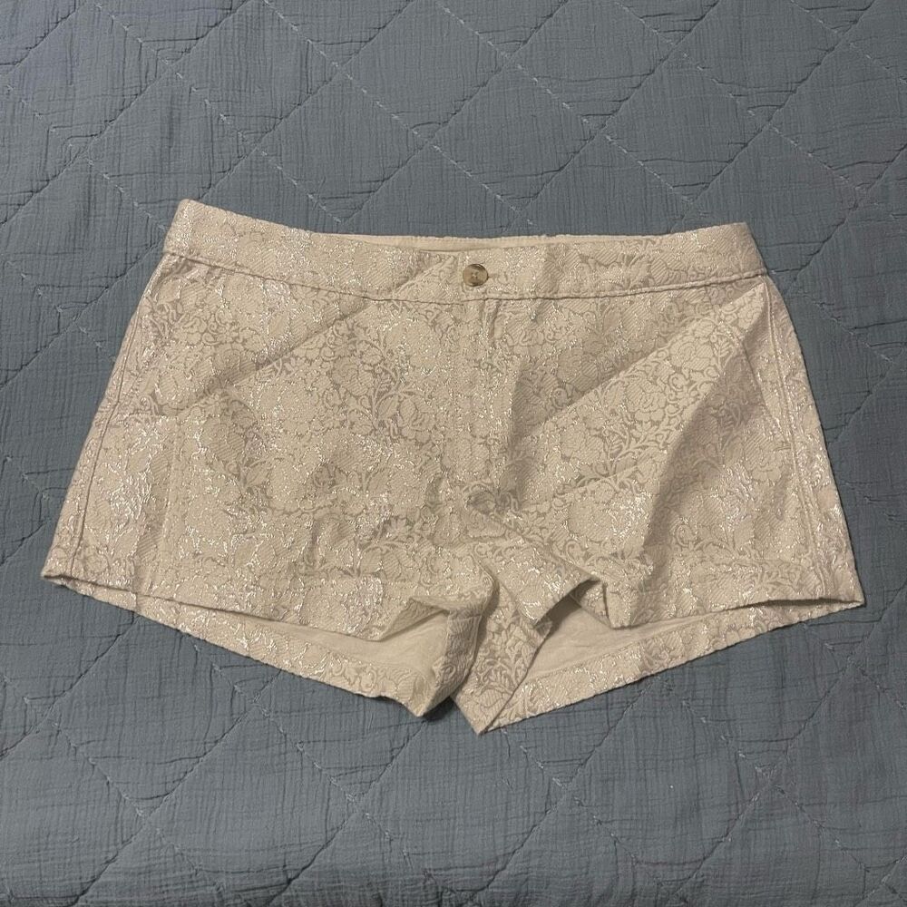 NEW Abercrombie & Fitch Dress Shorts Metallic 6